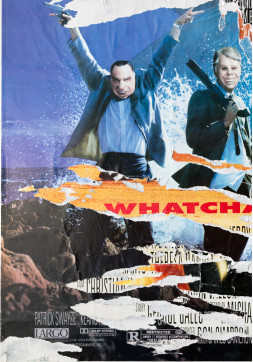 Hot Fuzz / Bad Boys / Point Break - One Sheet - Ripped Movie Poster Collage on Canvas
